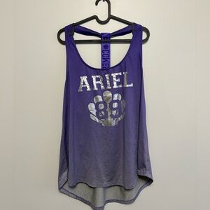 Disney The Little Mermaid Purple Ombre Ariel 89 Active Tank Top Size XL